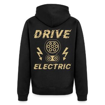 Drive Electric CCS Combo 2 Supercharge Elektro - Unisex Premium Organic Zip Hoodie - black - Back - Nico (187cm)