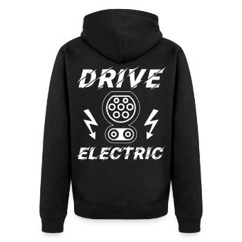 Drive Electric CCS Combo 2 Supercharge Elektro - Unisex Premium Organic Zip Hoodie - black - Back - Nico (187cm)
