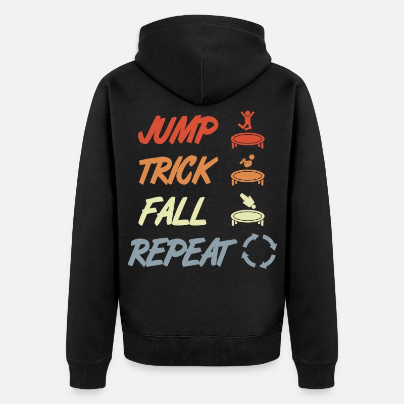 Trampoline Techniques - Veste à capuche bio Premium Unisexe - noir