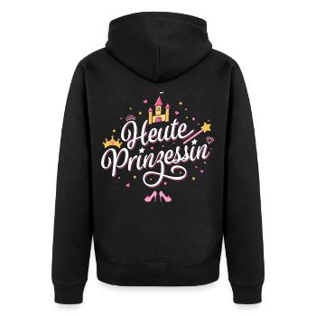 Karneval Kostüm Prinzessin lustiger Kostümersatz - Unisex Premium Bio Zip Hoodie - Schwarz - Hinten - Nico (187cm)