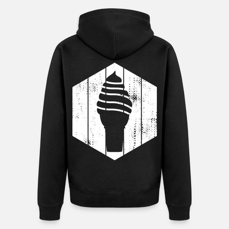 Crème glacée molle - Veste à capuche bio Premium Unisexe - noir