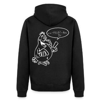 Oiseau intelligent blanc - Veste à capuche bio Premium Unisexe - noir - Dos - Nico (187cm)