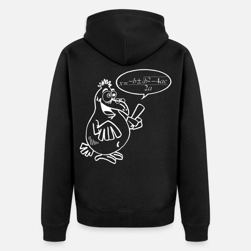 Oiseau intelligent blanc - Veste à capuche bio Premium Unisexe - noir