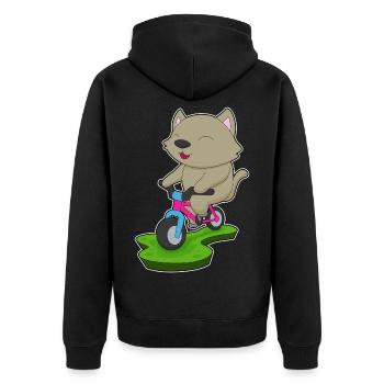 Vélo de chat - Veste à capuche bio Premium Unisexe - noir - Dos - Nico (187cm)