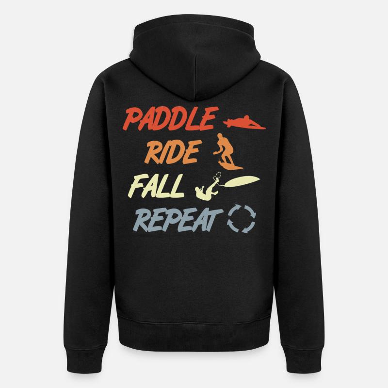Paddle Surf Répétition - Veste à capuche bio Premium Unisexe - noir
