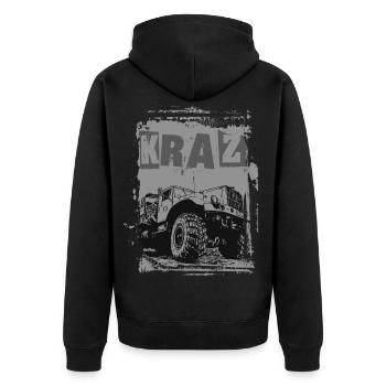 Camion KRAZ - Veste à capuche bio Premium Unisexe - noir - Dos - Nico (187cm)