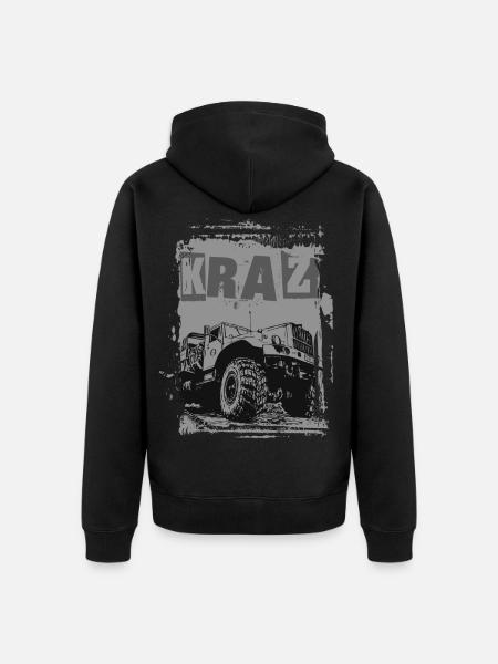 KRAZ Truck - Unisex Premium Organic Zip Hoodie - black