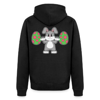 Culturisme de Pâques Bunny - Veste à capuche bio Premium Unisexe - noir - Dos - Nico (187cm)