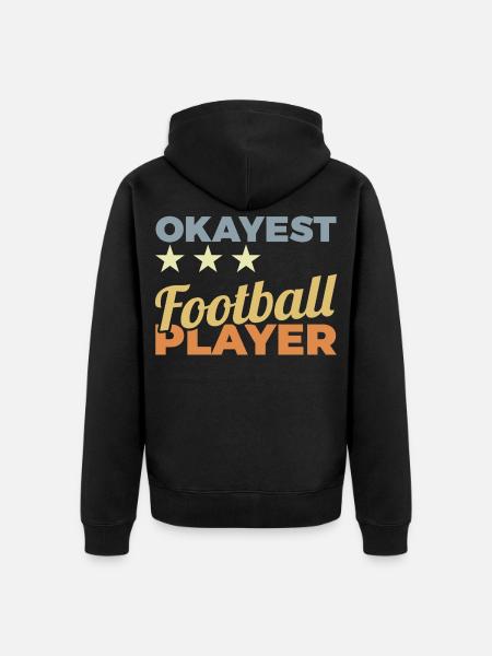 Average American Footballer - Unisex Premium Organic Zip Hoodie - black