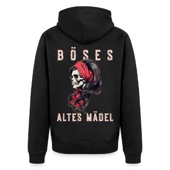 Méchant vieille fille tête de mort Roses tête de mort Bandana - Veste à capuche bio Premium Unisexe - noir - Dos - Nico (187cm)