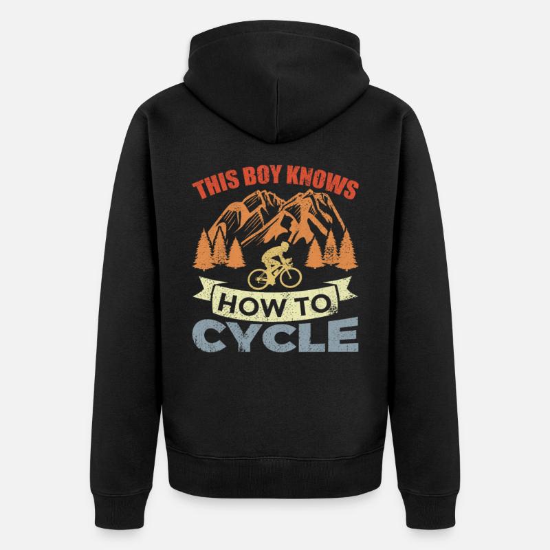 Garçon de bicyclette - Veste à capuche bio Premium Unisexe - noir