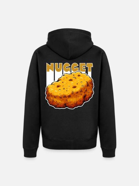 Nugget-Love Chicken Nugget - Unisex Premium Organic Zip Hoodie - black