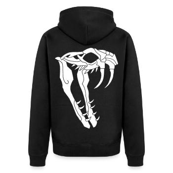 Crâne de serpent - Veste à capuche bio Premium Unisexe - noir - Dos - Nico (187cm)