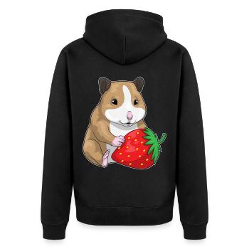 Hamster Fraise - Veste à capuche bio Premium Unisexe - noir - Dos - Nico (187cm)