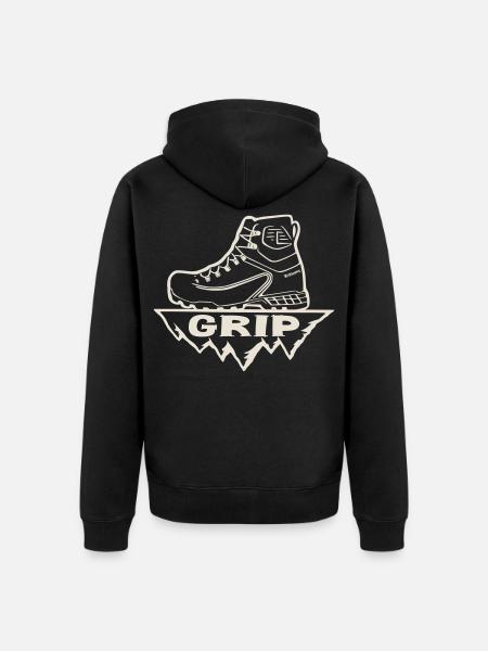Wanderschuh [Weiß] - Unisex Premium Bio Zip Hoodie - Schwarz