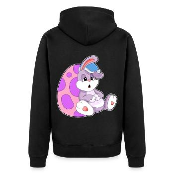Bunny Easter Relax - Veste à capuche bio Premium Unisexe - noir - Dos - Nico (187cm)