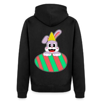 Anniversaire de Pâques de Bunny - Veste à capuche bio Premium Unisexe - noir - Dos - Nico (187cm)