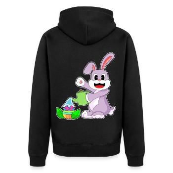Jardin de Pâques Bunny - Veste à capuche bio Premium Unisexe - noir - Dos - Nico (187cm)