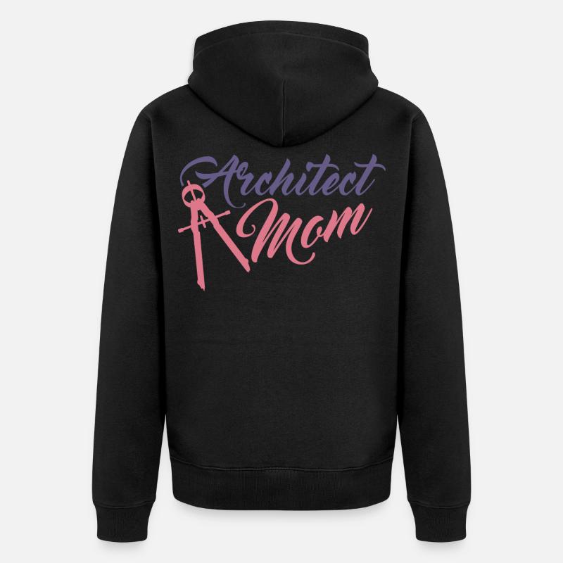 Drôle De Maman Architecte - Veste à capuche bio Premium Unisexe - noir
