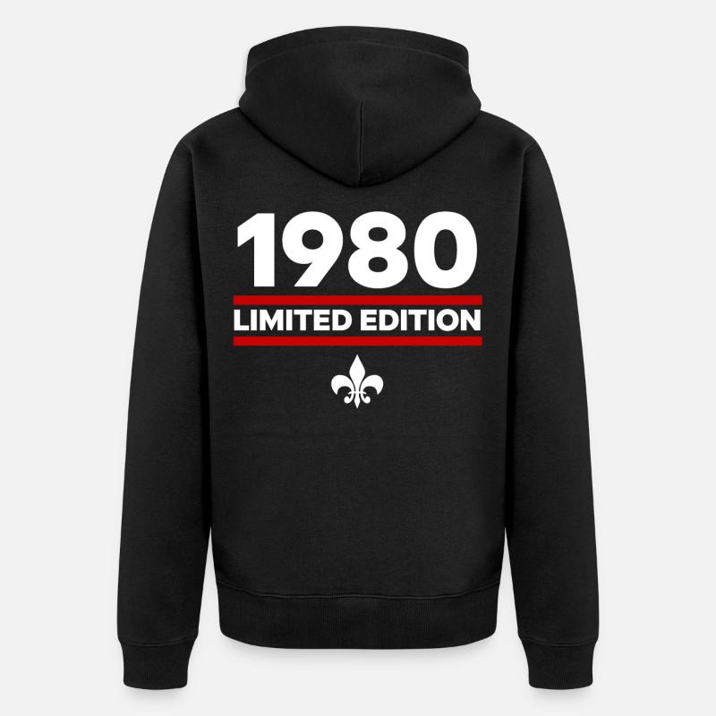 Édition limitée de 1980 - Veste à capuche bio Premium Unisexe - noir