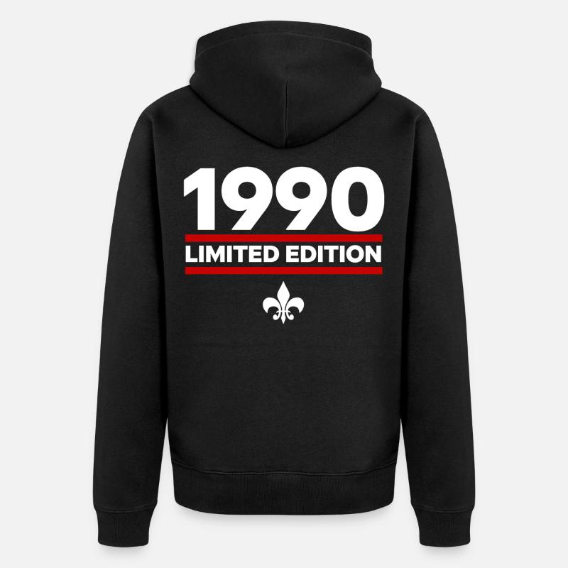 1990 Édition limitée - Veste à capuche bio Premium Unisexe - noir