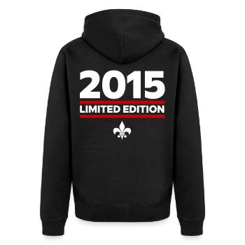 Édition limitée 2015 - Veste à capuche bio Premium Unisexe - noir - Dos - Nico (187cm)
