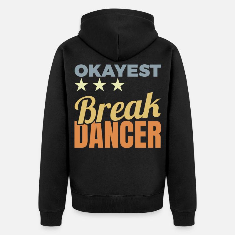 Durchschnittlicher Breakdancer - Unisex Premium Bio Zip Hoodie - Schwarz