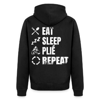 Manger Dormir Plié Répéter - Veste à capuche bio Premium Unisexe - noir - Dos - Nico (187cm)