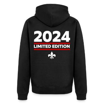 Édition limitée 2024 - Veste à capuche bio Premium Unisexe - noir - Dos - Nico (187cm)