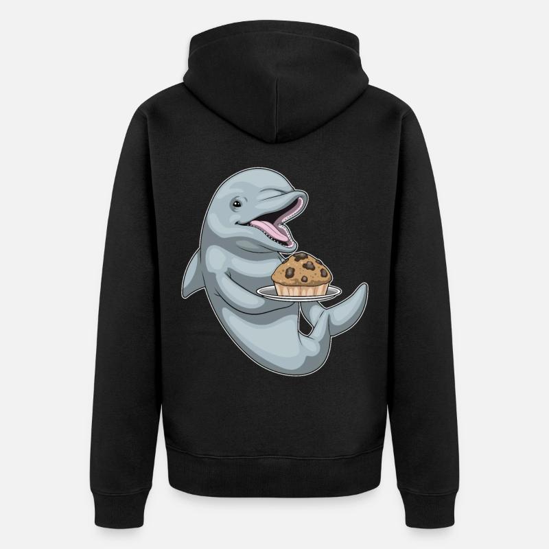 Muffin Dauphin - Veste à capuche bio Premium Unisexe - noir