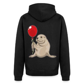 Ballon de phoque - Veste à capuche bio Premium Unisexe - noir - Dos - Nico (187cm)
