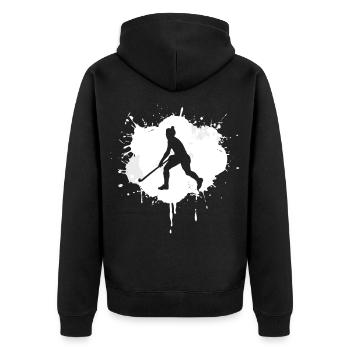 Joueur de hockey - Veste à capuche bio Premium Unisexe - noir - Dos - Nico (187cm)