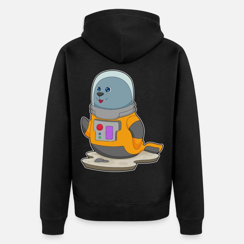Seal Astronaut Space - Veste à capuche bio Premium Unisexe - noir