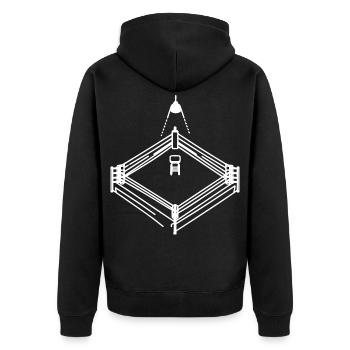 Dessin de ring de boxe - Veste à capuche bio Premium Unisexe - noir - Dos - Nico (187cm)