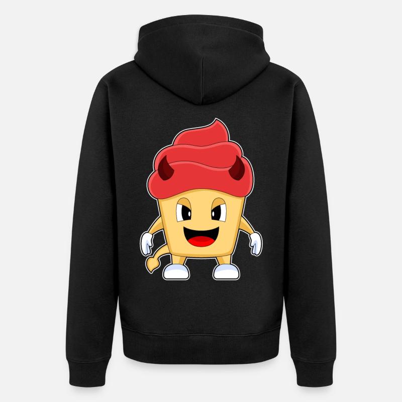 Cupcake Halloween Diable - Veste à capuche bio Premium Unisexe - noir