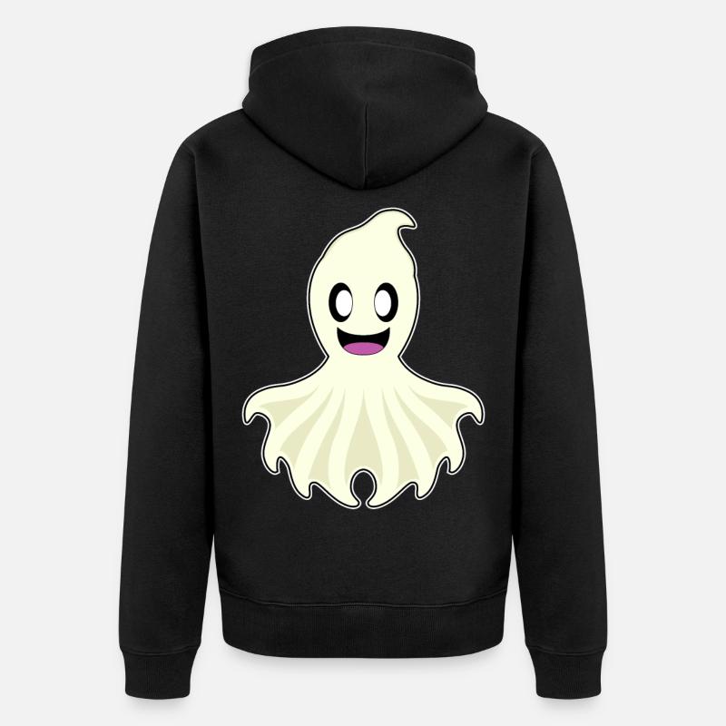 Krake Geist - Unisex Premium Bio Zip Hoodie - Schwarz