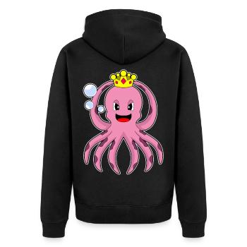 Couronne de pieuvre - Veste à capuche bio Premium Unisexe - noir - Dos - Nico (187cm)