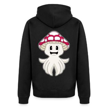 Champignon poulpe - Veste à capuche bio Premium Unisexe - noir - Dos - Nico (187cm)