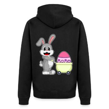 Achats de Pâques Bunny - Veste à capuche bio Premium Unisexe - noir - Dos - Nico (187cm)