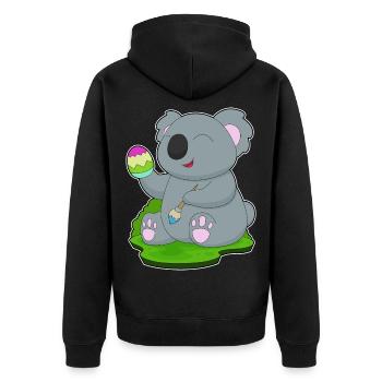 Coloriage de Pâques du koala - Veste à capuche bio Premium Unisexe - noir - Dos - Nico (187cm)