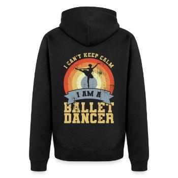 Je ne peux pas garder mon calme, je suis un danseur de ballet - Veste à capuche bio Premium Unisexe - noir - Dos - Nico (187cm)
