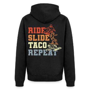 Taco Snowboard - Veste à capuche bio Premium Unisexe - noir - Dos - Nico (187cm)