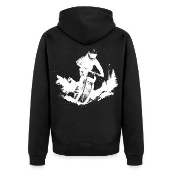 Vététistes - Veste à capuche bio Premium Unisexe - noir - Dos - Nico (187cm)