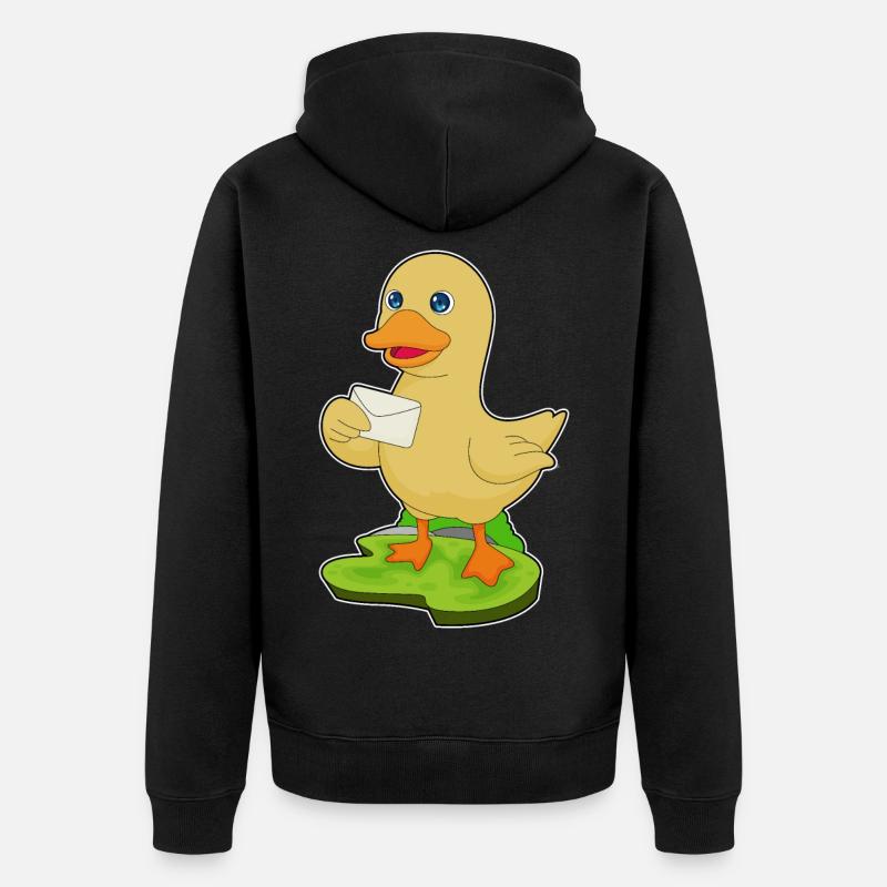 Lettre de canard - Veste à capuche bio Premium Unisexe - noir