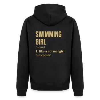natation - Veste à capuche bio Premium Unisexe - noir - Dos - Nico (187cm)