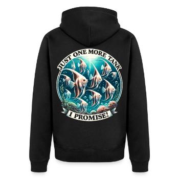 Addiction à l’aquarium, Aquarium Love, Poisson-ange - Veste à capuche bio Premium Unisexe - noir - Dos - Nico (187cm)