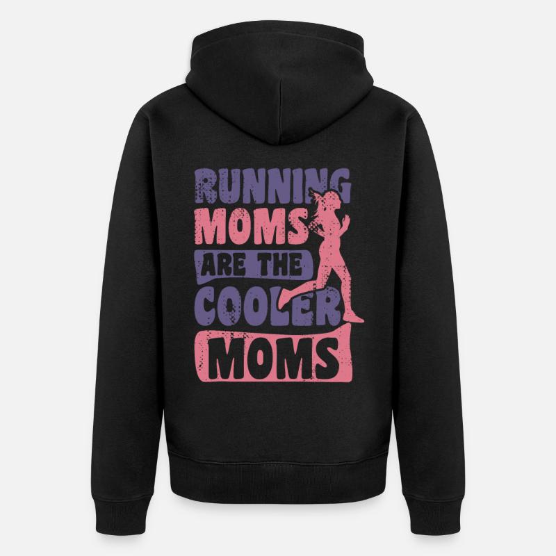 Mère et coureuse - Veste à capuche bio Premium Unisexe - noir