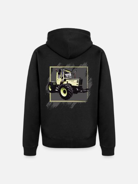 Old MB 1000 tractor - Unisex Premium Organic Zip Hoodie - black