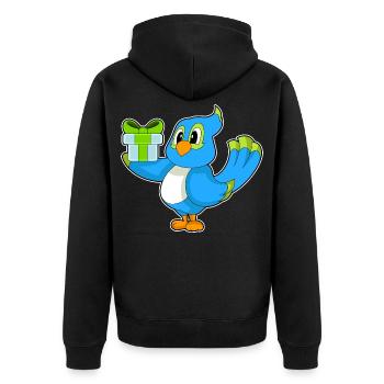 Parrot Birthday Package - Unisex Premium Organic Zip Hoodie - black - Back - Nico (187cm)