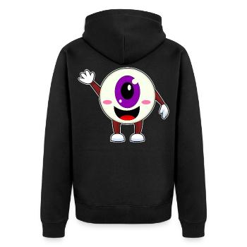 Eyeball Halloween - Unisex Premium Organic Zip Hoodie - black - Back - Nico (187cm)